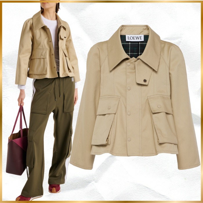 ◆LOEWE◆トラペーズコットンブレンドジャケット