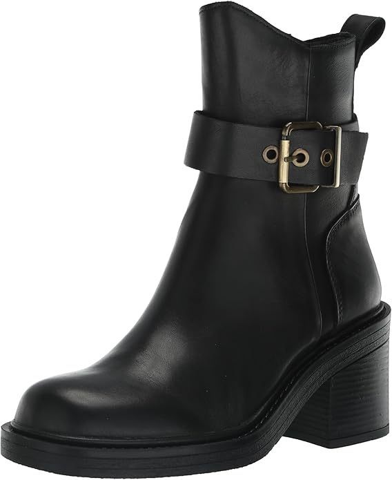 Steve Madden ベルトバックル ブロックヒール アンクル ブーツ