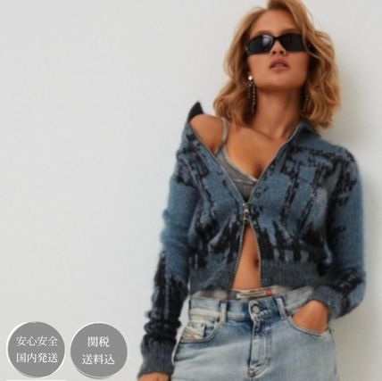 送関込【DIESEL】ロゴニットカーディガン ロゴニット S DIESEL(ディーゼル) カーディガン(レディース