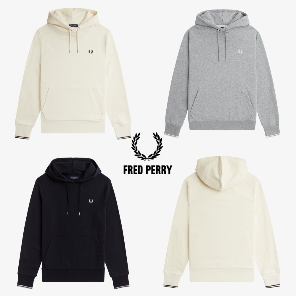 【FRED PERRY】 ★ Essential Pullover Hoodie ★ 3 Colors