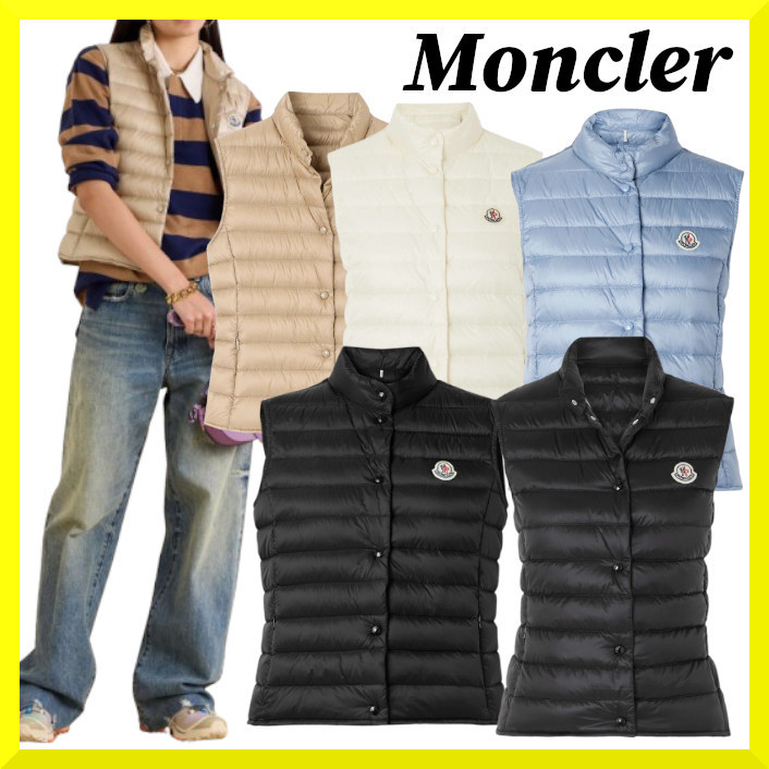 MONCLER☆関税込☆Liane キルティング アップリケ ダウンベスト