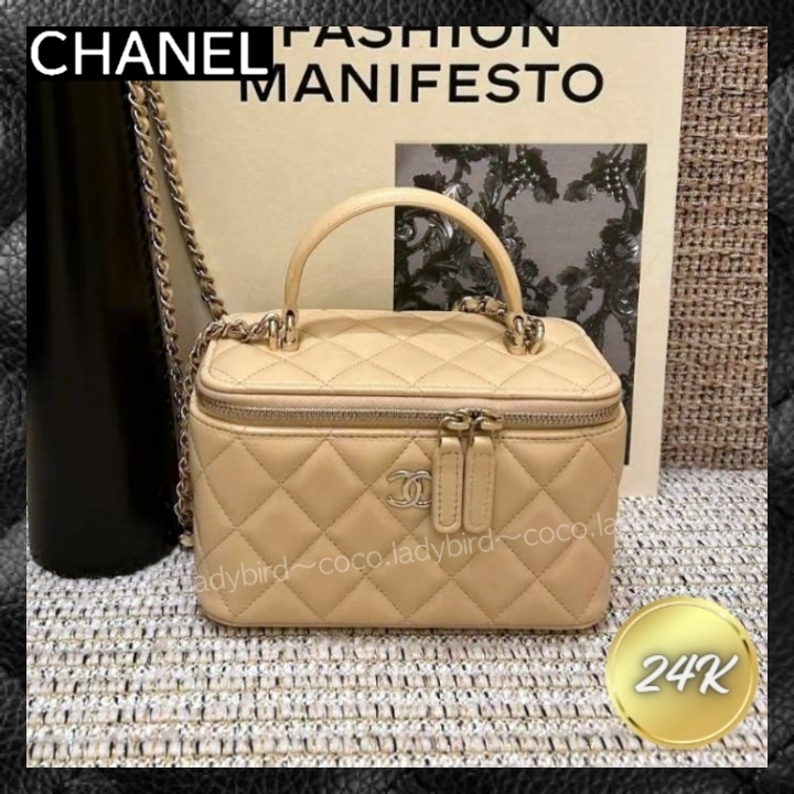 ☆おしゃれなヴァニティ風☆ CHANEL チェーンクラッチ ベージュ