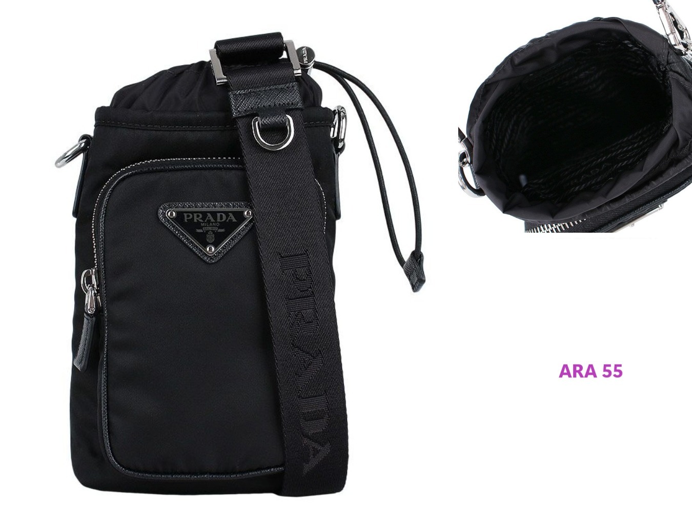 PRADA(プラダ)正規品/関税送料込み Logo phone holder cross bag
