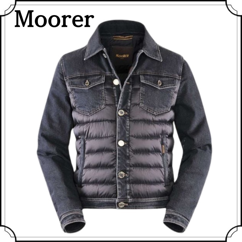 MOORER ムーレー MONDOR ダウンジャケット デニム ポケット付き