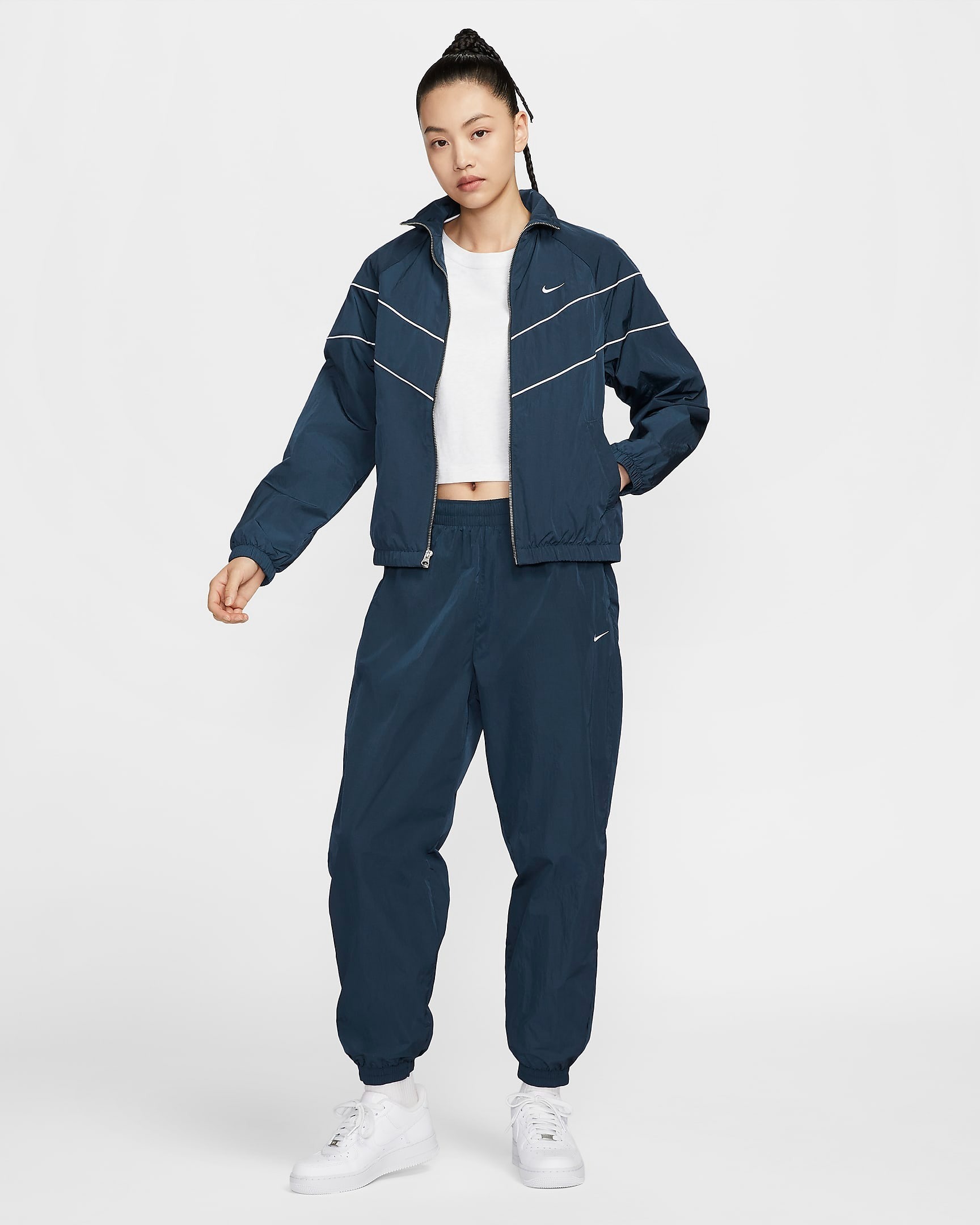 輝い NIKE☆ルーズ UV ウーブン フルジップ ジャケット (Nike ジャケット・アウター
