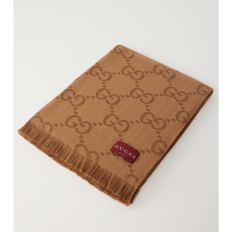 ◇Gucci◇GGウール ＆ シルク ジャカードブランケット 全2色