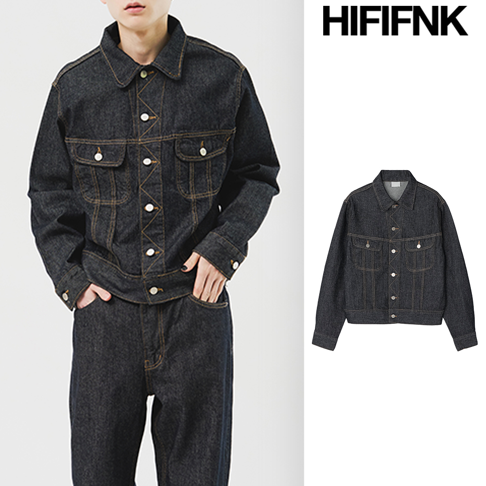 【HI FI FNK】Julie Non Fade Raw Denim Jacket