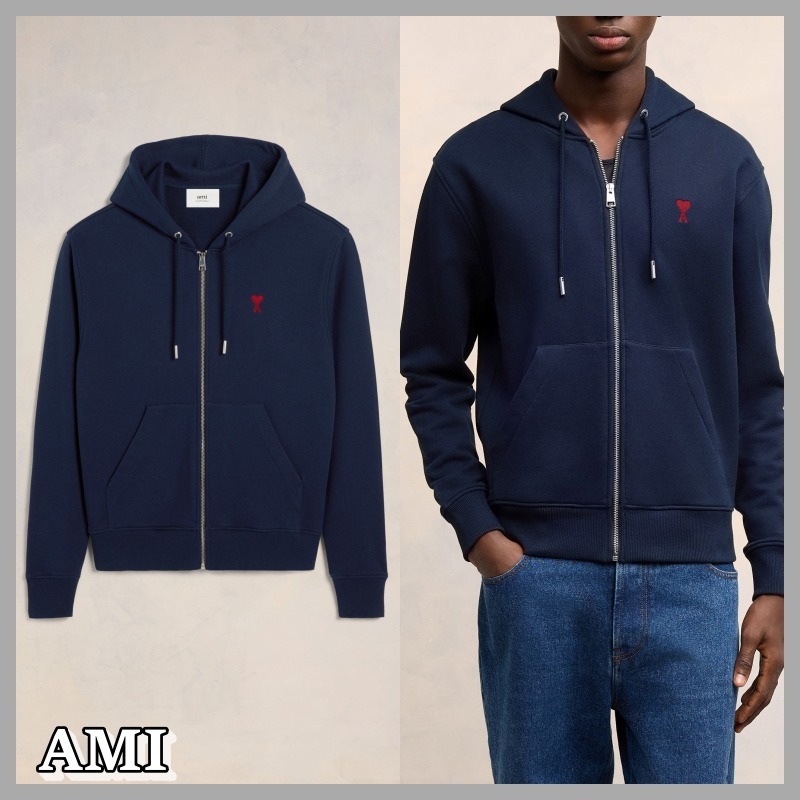【AMI PARIS】De Coeur Zipped Hoodie（送料込み）