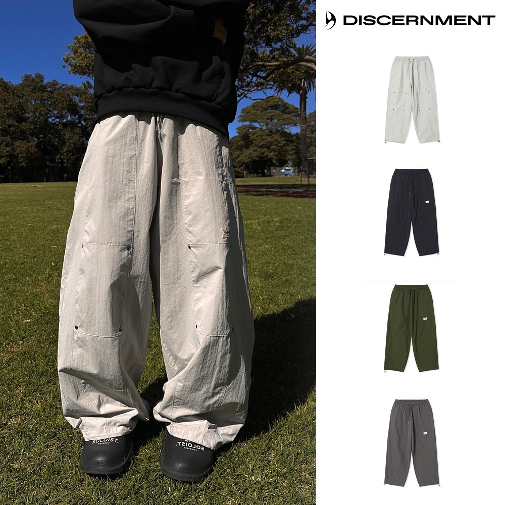 【DISCERNMENT】Eyelet Patch Nylon Pants