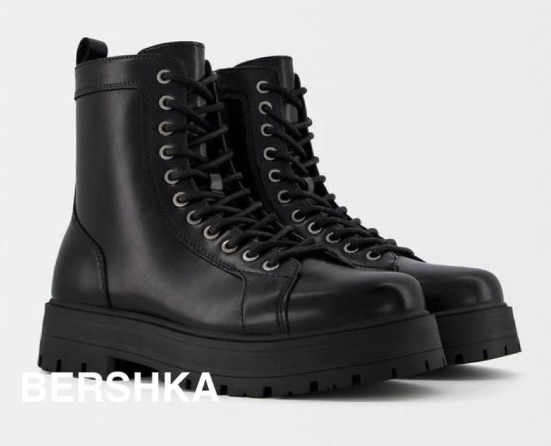 ★ドイツ発*BERSHKA*新作*トラックソールレースアップブーツ/B★