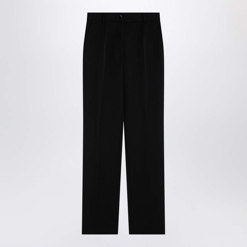 ボトムスその他 Dolce&Gabbana Black wool gabardine tuxedo trousers