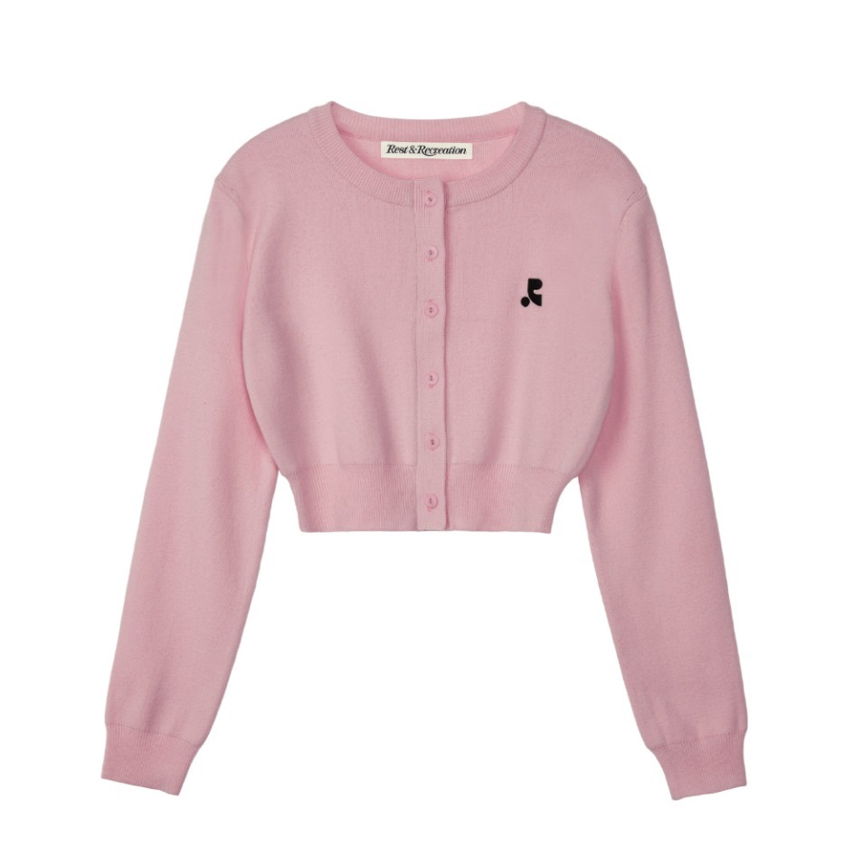 韓国 Rest & Recreation】RR CROP KNIT CARDIGAN (Rest