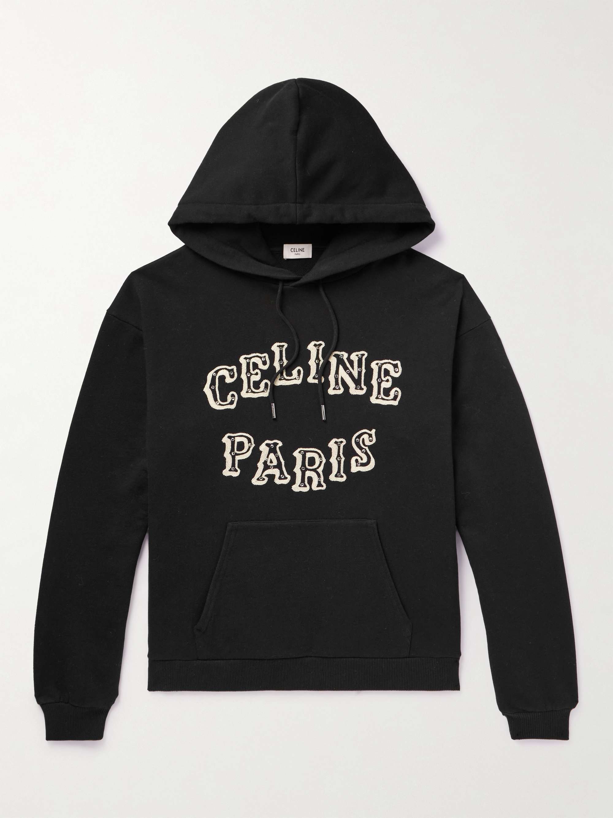 CELINE HOMME】コットンジャージー フーディー ロゴプリント
