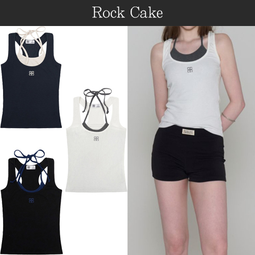 ★24-25FW新作★ROCKCAKE★Halter Neck Layerd Sleeveless