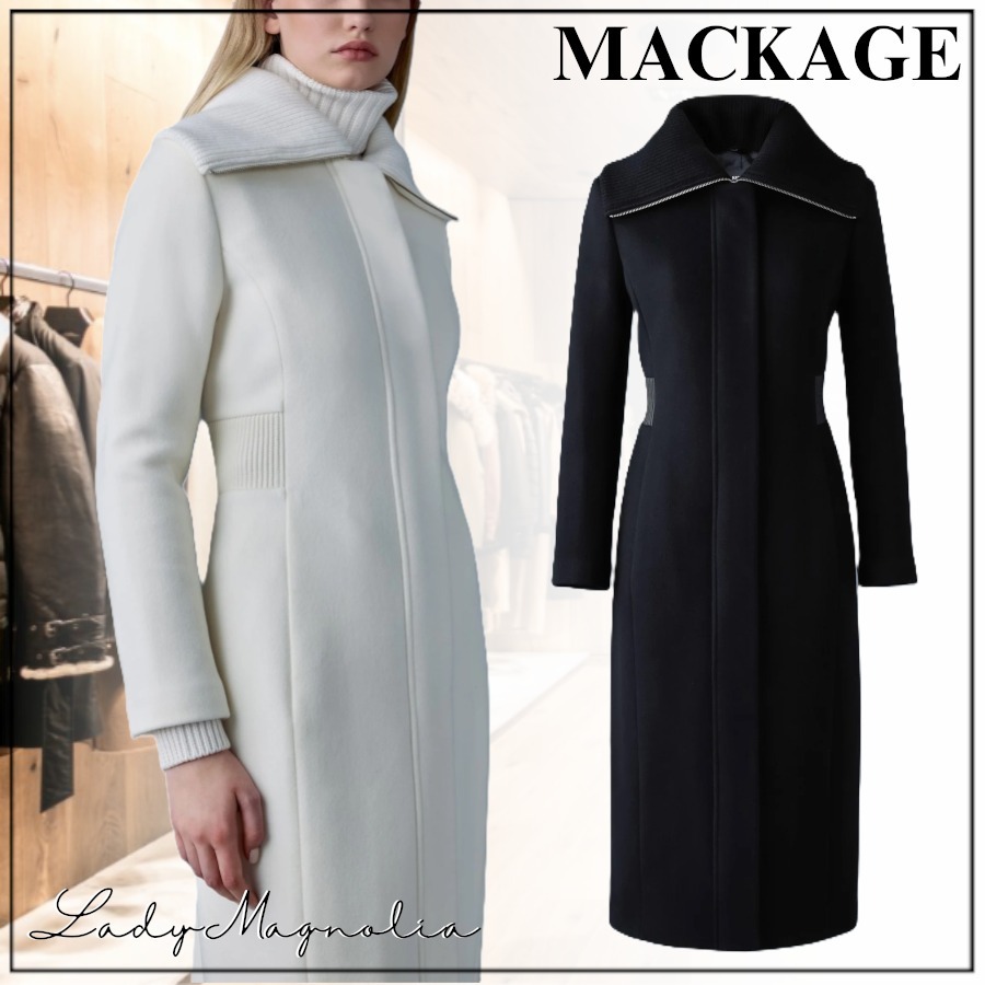 【MACKAGE】CLARICE ダブルフェイス ウールコート ☆ スモック