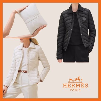 【リバーシブルで使える♪】HERMES キルティングブルゾン 上品に キルティング HERMES(エルメス) ブルゾン(レディース) - 海外