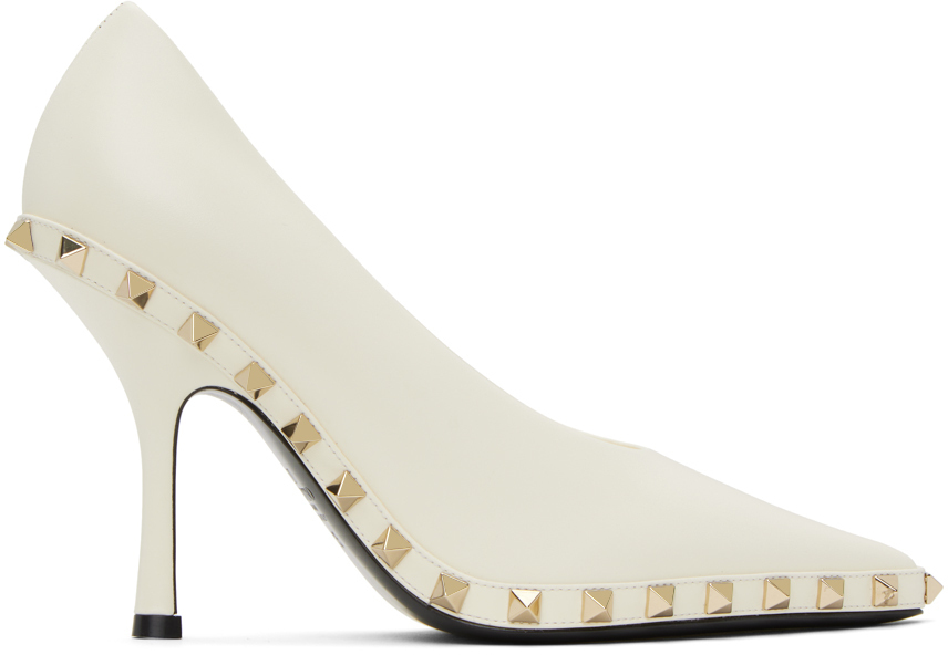 【関税込み】Valentino Garavani オフホワイト Rockstud ヒール