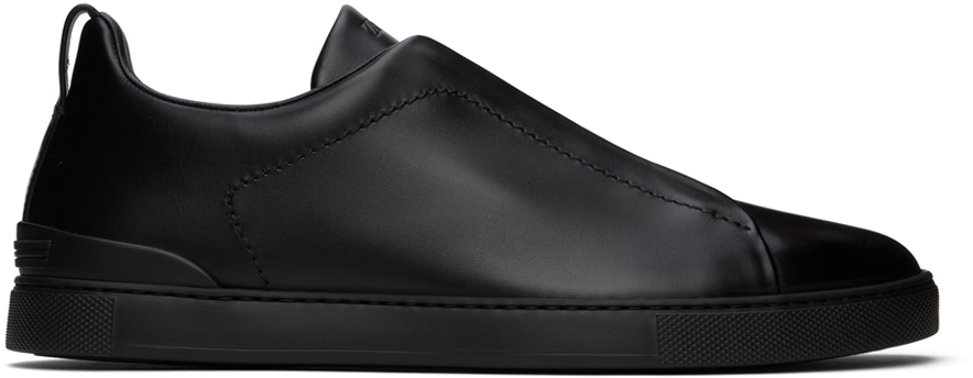 【関税込み】ZEGNA ブラック Triple Stitch スニーカー