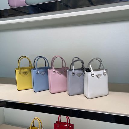 【直営店買付】プラダ☆スモール レザー トート 三角ロゴ 1BA331 直営店買付】プラダ☆スモール レザー トート 三角ロゴ 1BA331