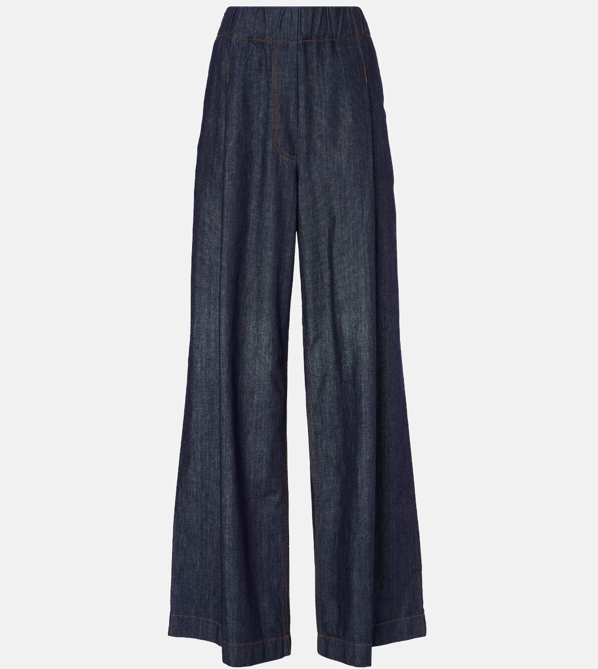 《DRIES VAN NOTEN》ハイライズ ワイドレッグ ジーンズ ネイビー