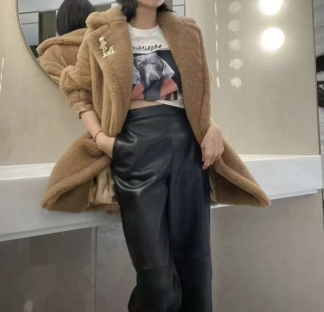 冬の主役《Maxmara》DRAMMA テディベアショートコート キャメル