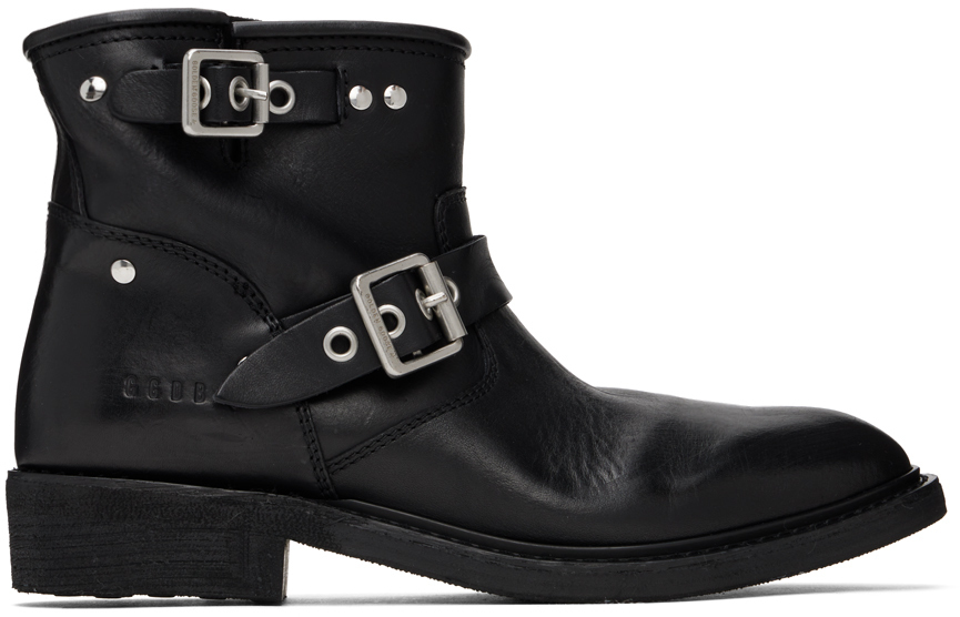 【関税込み】Golden Goose ブラック バイカー ショートブーツ