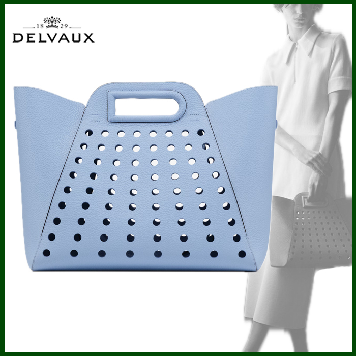 DELVAUX《L' Airess /レアレス MM》アズール トリヨン DHL 直営