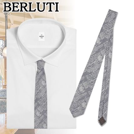グレー(灰色)系 Berluti(ベルルッティ) ネクタイ(メンズ グレー(灰色)系 Berluti(ベルルッティ) ネクタイ(メンズ