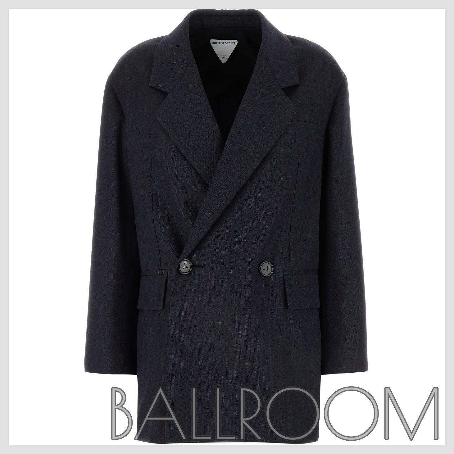 ジャケット BOTTEGA VENETA DARK BLUE WOOL BLAZER