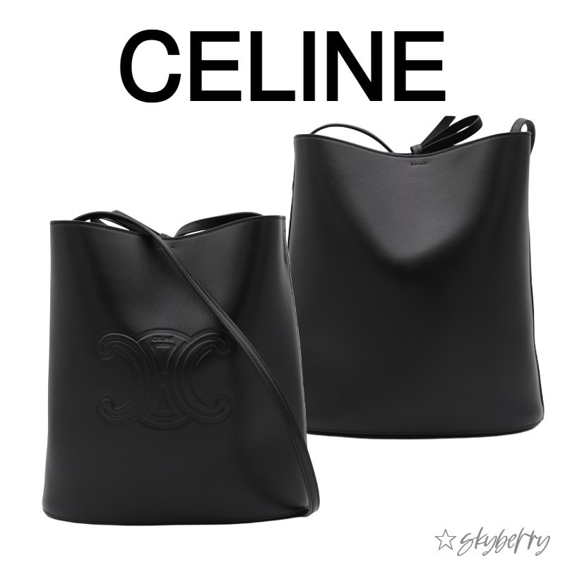 CELINE トリオンフ スモール バケットバッグ 118293GCX38SI