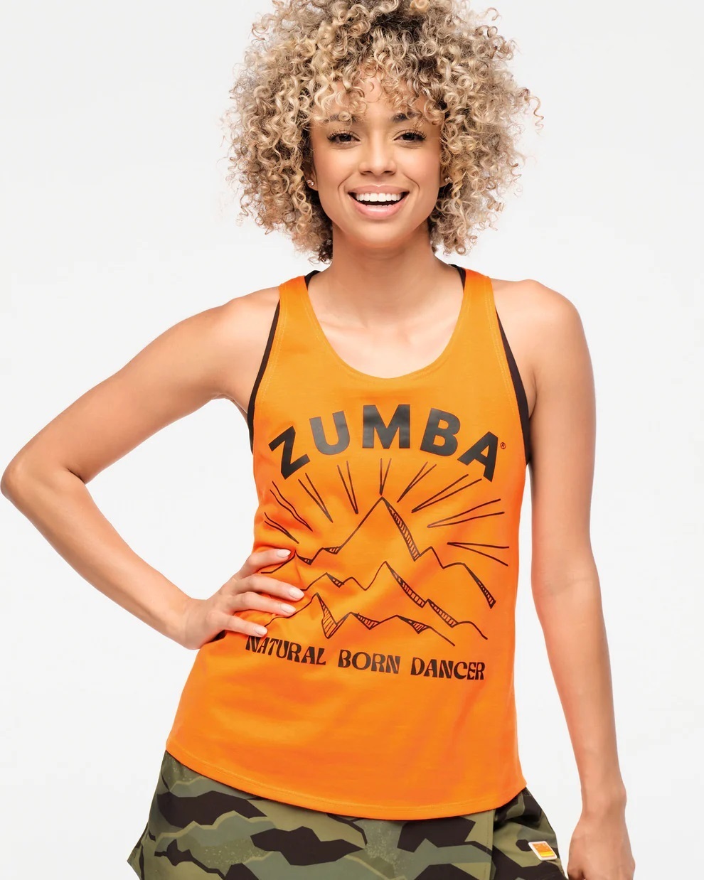 新作♪ズンバ Zumba Explore Loose Tank With Round Hem-Orange