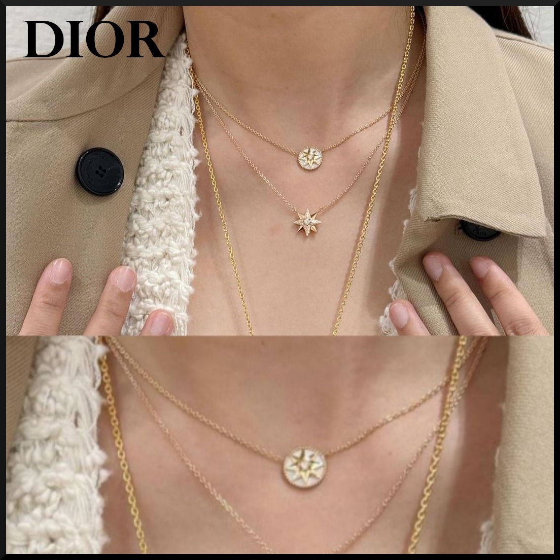 【エレガント★】Dior Rose des Vents ネックレス