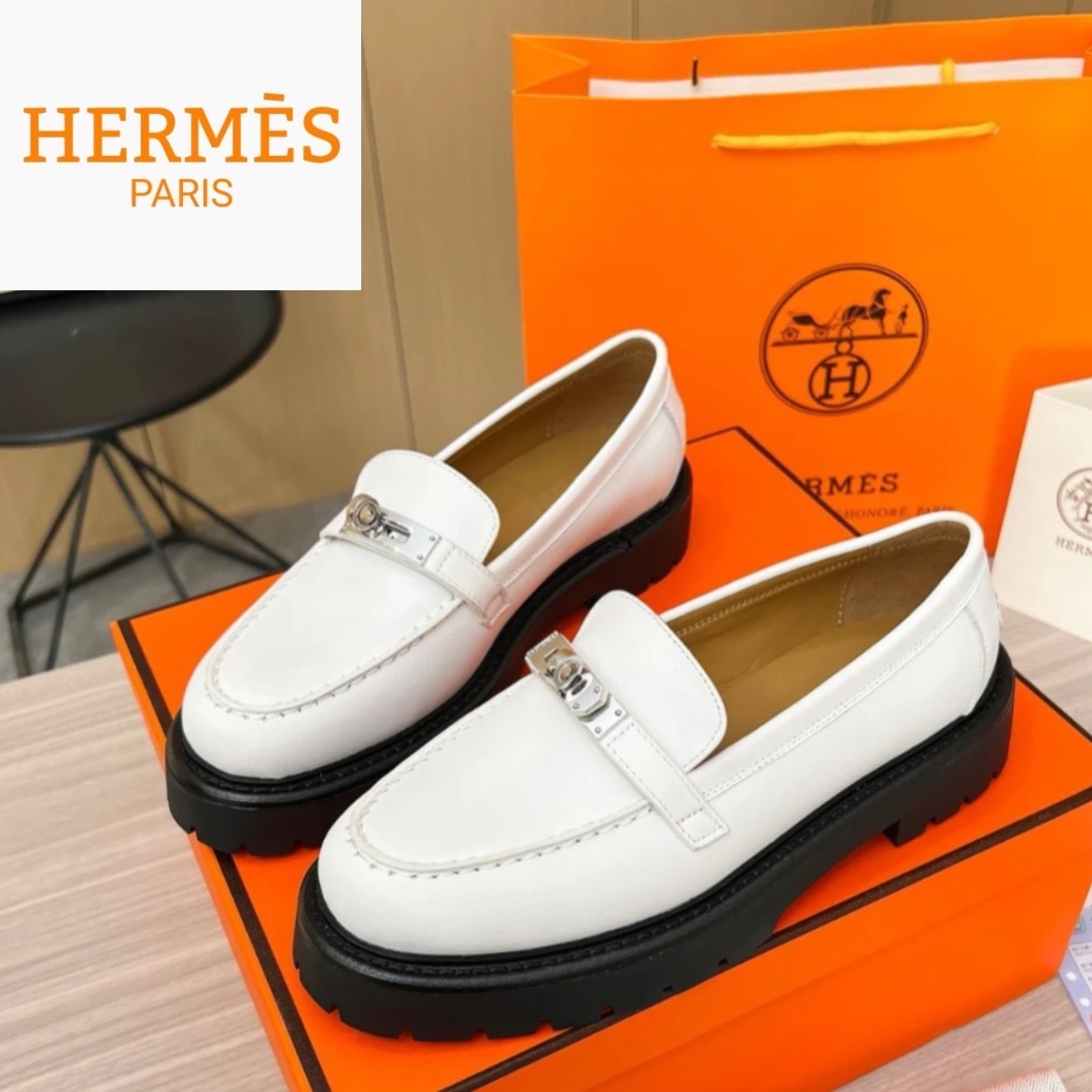 【HERMES】ケリーバックルがポイント◎ アイコネローファー