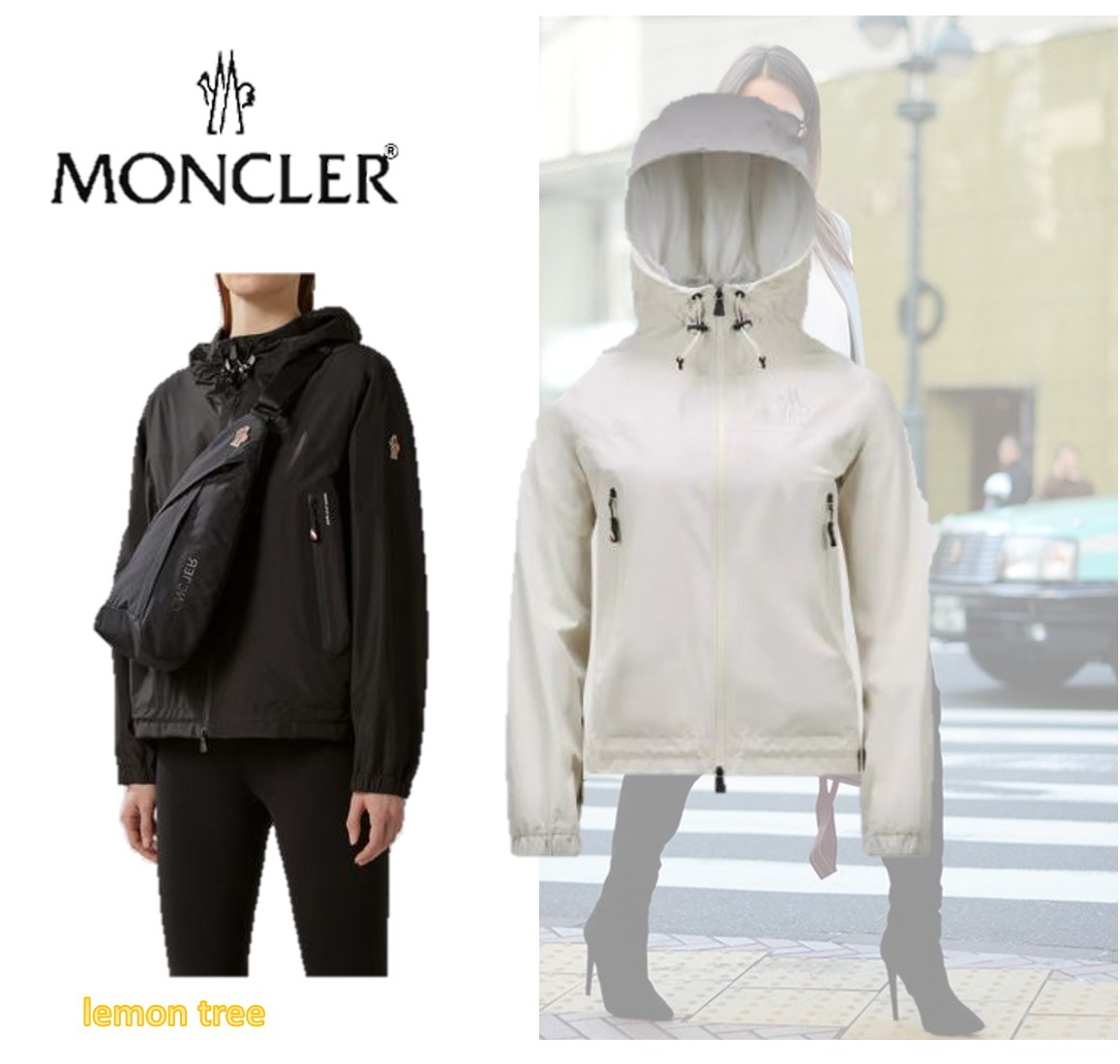 MONCLER フード付きシェルジャケット Fanes アウトドアに