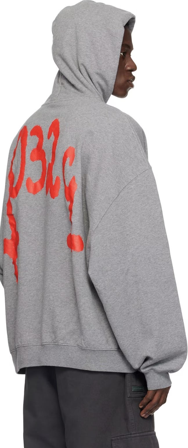 【032c】ゼロスリーツーシー Gray Print Hoodie 032c】ゼロスリーツーシー Gray Print Hoodie パーカー・フーディ