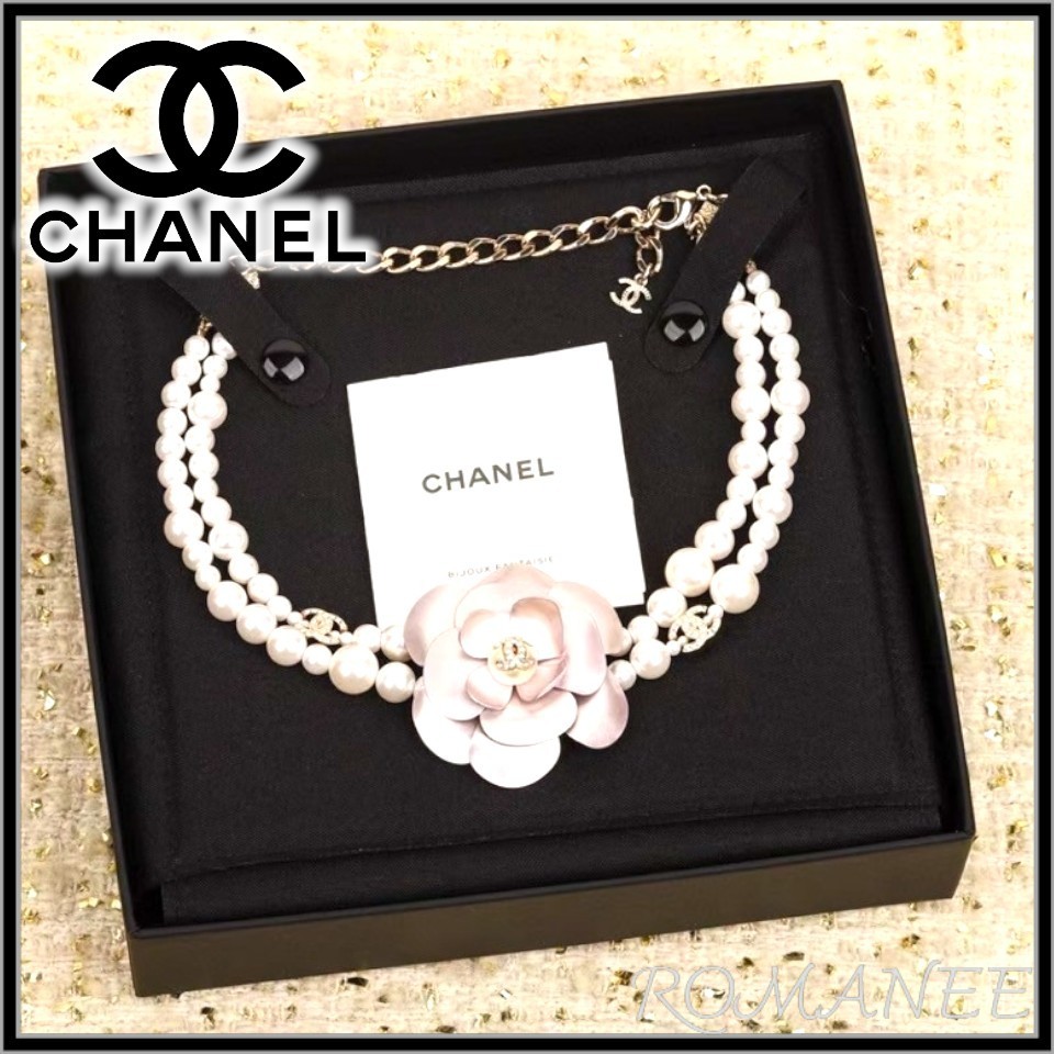 お洒落なカメリアデザイン♪【CHANEL】チョーカー