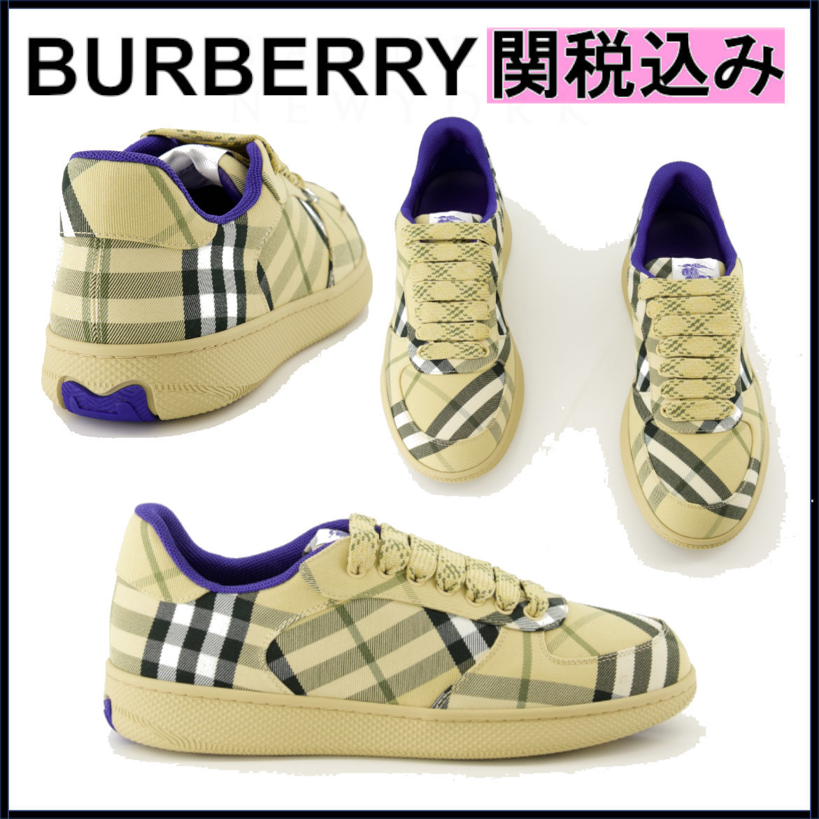 国内発送★BURBERRY★ロゴ テラスチェックスニーカー