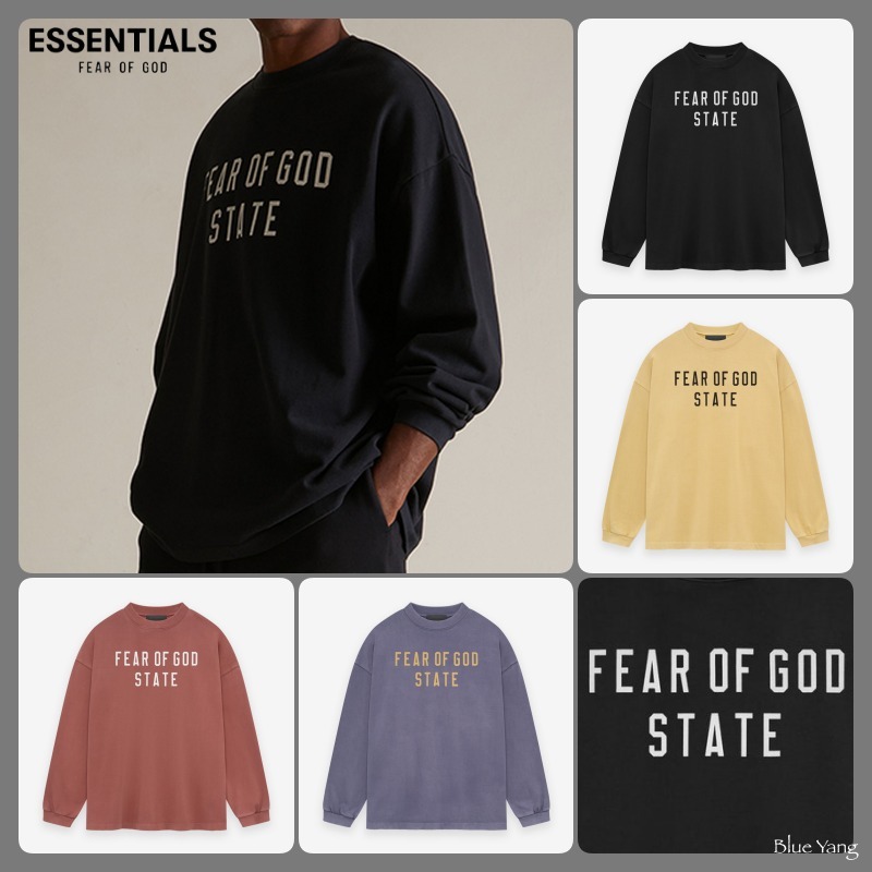 FEAR OF GOD 】 Essentials ロゴ ロングスリーブ Tシャツ