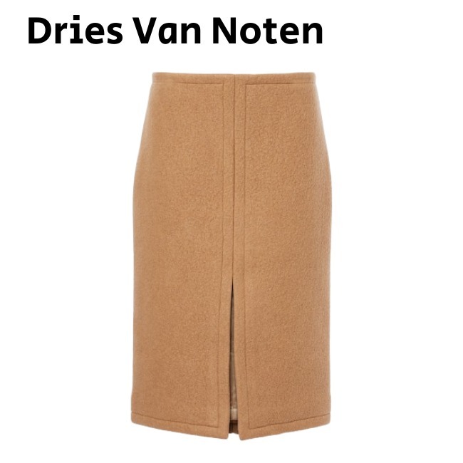 送料関税込【Dries Van Noten】ウールミディスカート