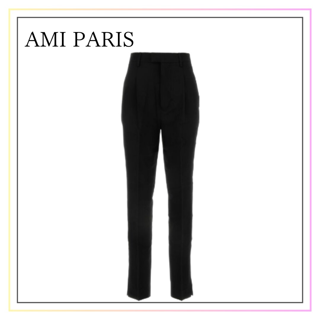 関税込み AMI PARIS 黒のウールパンツ