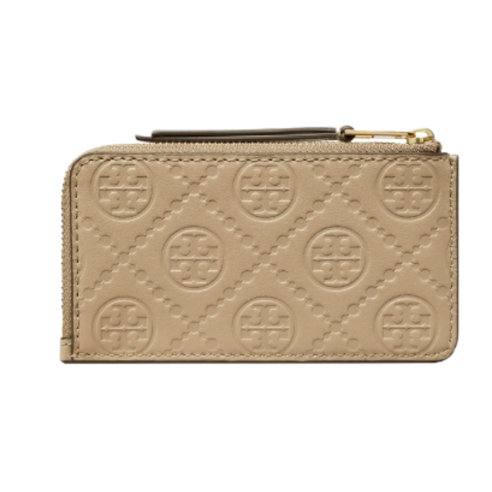 ToryBurch/定番人気】Tモノグラム レザー ジップカードケース