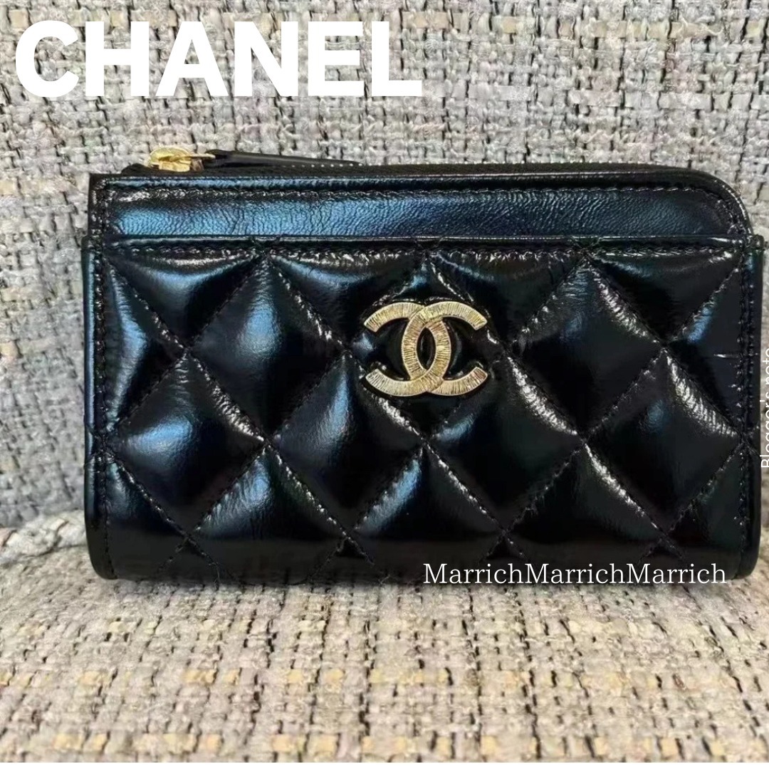 CHANEL《ロゴもお洒落♡》シャネル カードケース ジップ