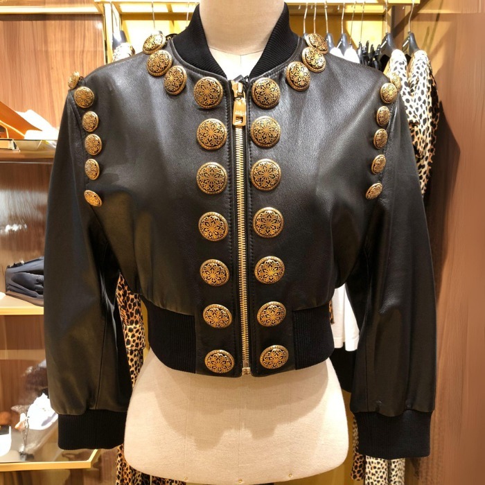 希少 DOLCE&GABBANA ドルガバ DG レザー ブルゾン