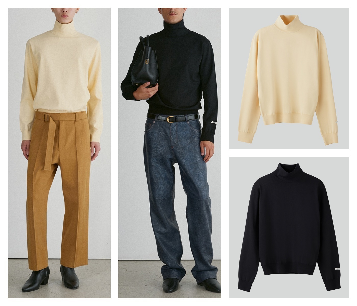 ★RECTO★MENS SLIM FIT TURTLE NECK TOP★6283_6282★韓国★