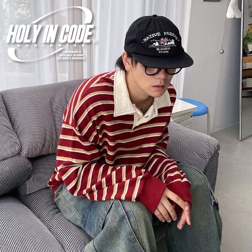 Tシャツ・カットソー No.0934 N stripe collar MTM (3color)