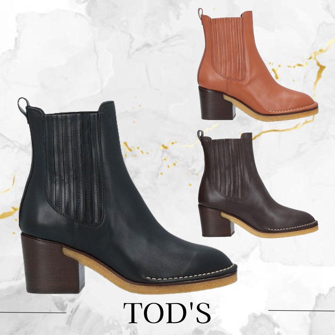 ☆送料関税込☆TOD'S☆レザー ショートブーツ ３色