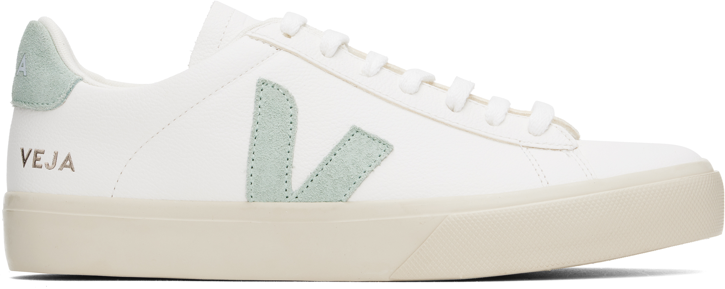 【関税込み】VEJA ホワイト＆グリーン Campo レザースニーカー