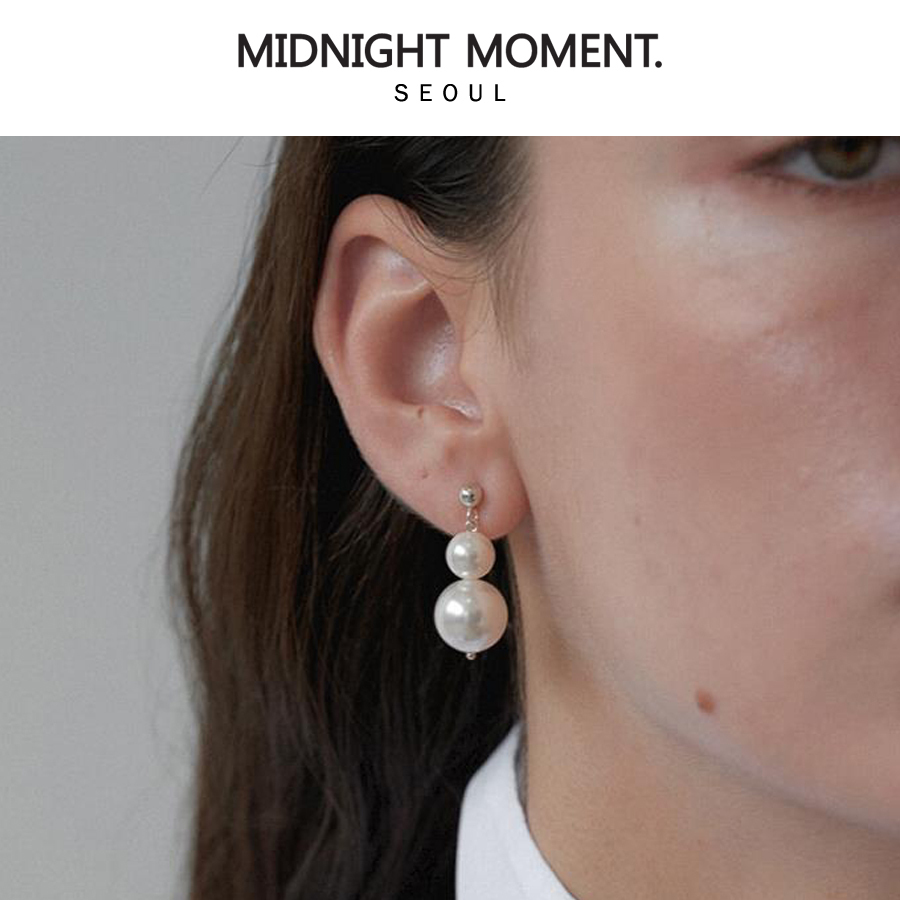 【MIDNIGHT MOMENT】twin pearl earring / ピアス