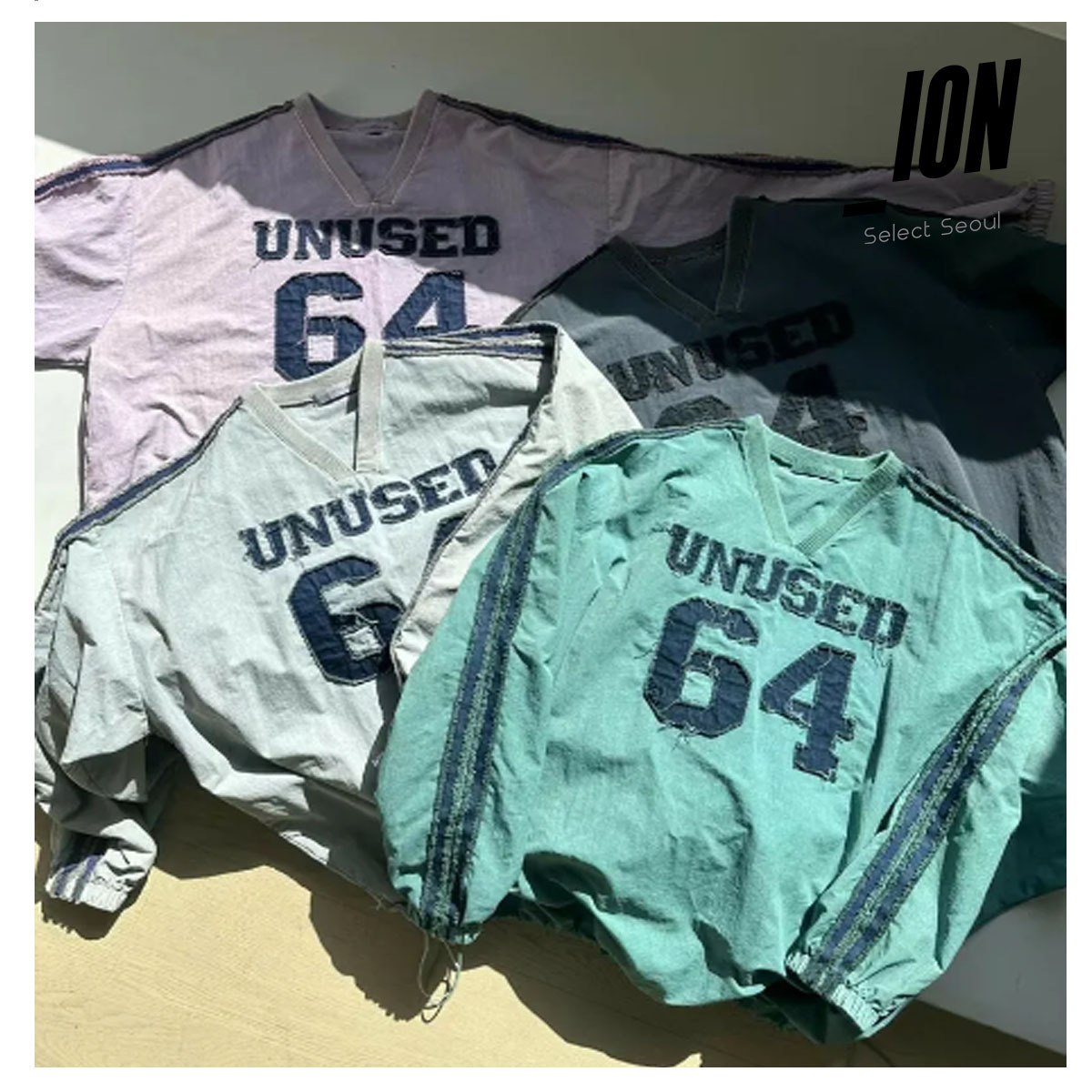 【IONSEOUL】Use Pigment V-neck Anorak 4JH501