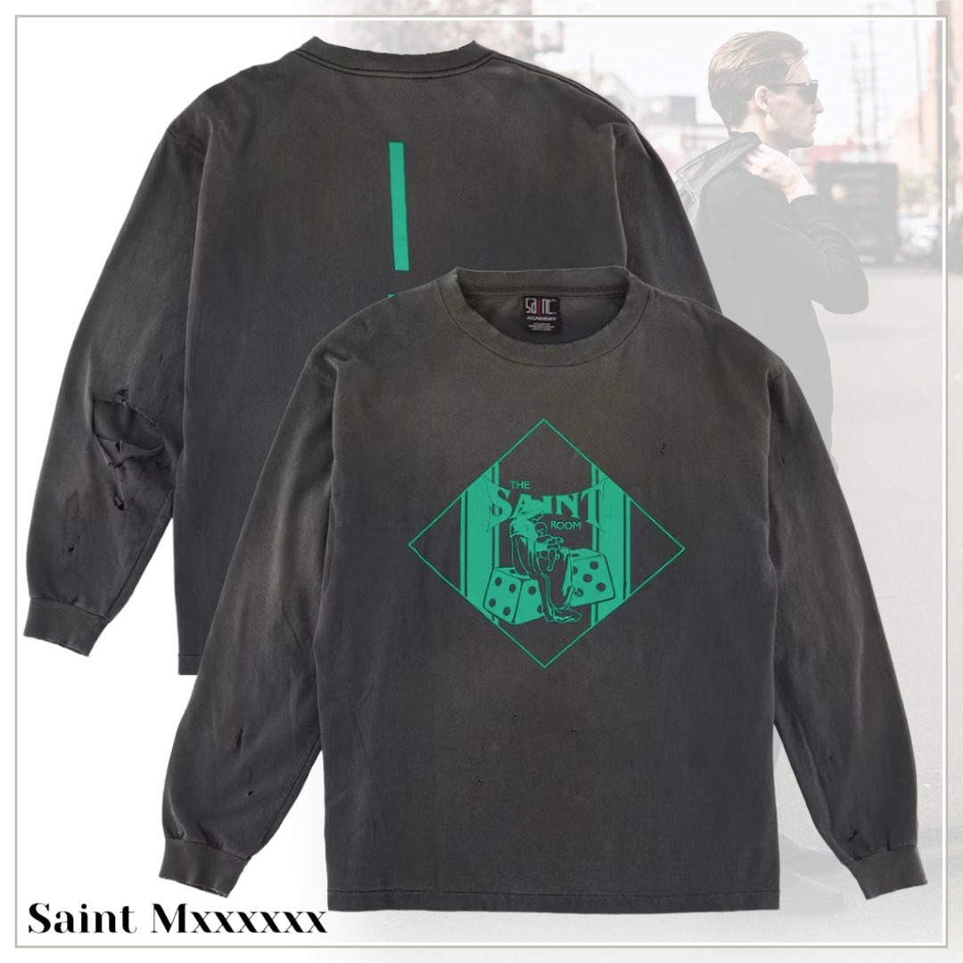 唯一無二の存在【セントマイケル 】Saint Room Damaged Tシャツ